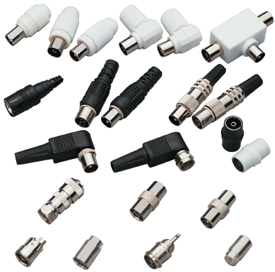 Brass Nickel Plated electronic MATV Connectors Brass Electronic Connectors